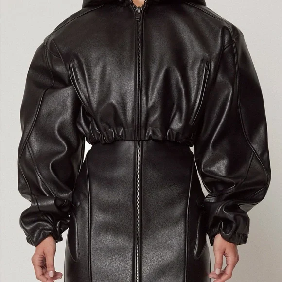 Khy Black Hooded Women's Jacket - Picture 2 of 2